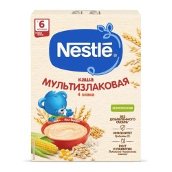 Каша безмолочная, Nestle (Нестле) 200 г мультизлаковая 4 злака с 6 мес