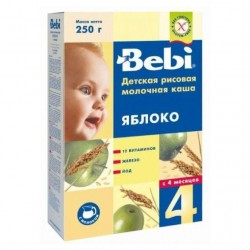 Каша молочная, Bebi (Беби) 250 г рис яблоко с 4 мес