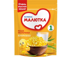 Каша молочная, Малютка 220 г кукурузная с 5 мес